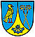 blaugelbes Wappen der Gemeinde Prien